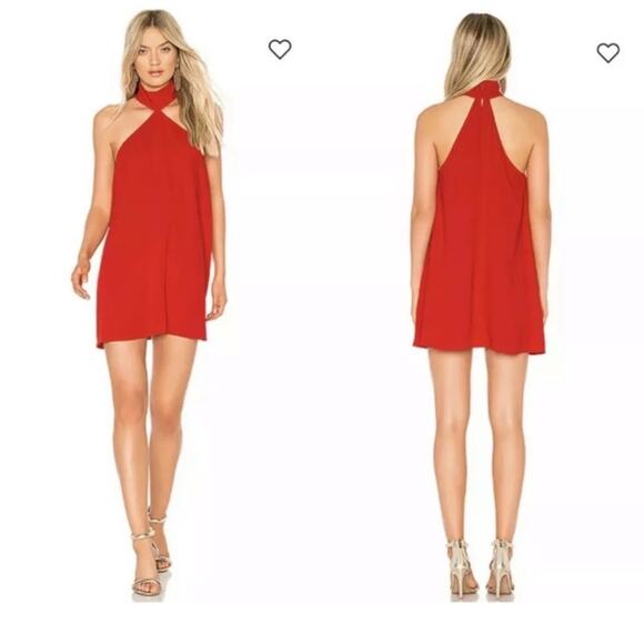 Amanda Uprichard Queens dress Macintosh red halter swing short Valentine’s Day M - Picture 1 of 11